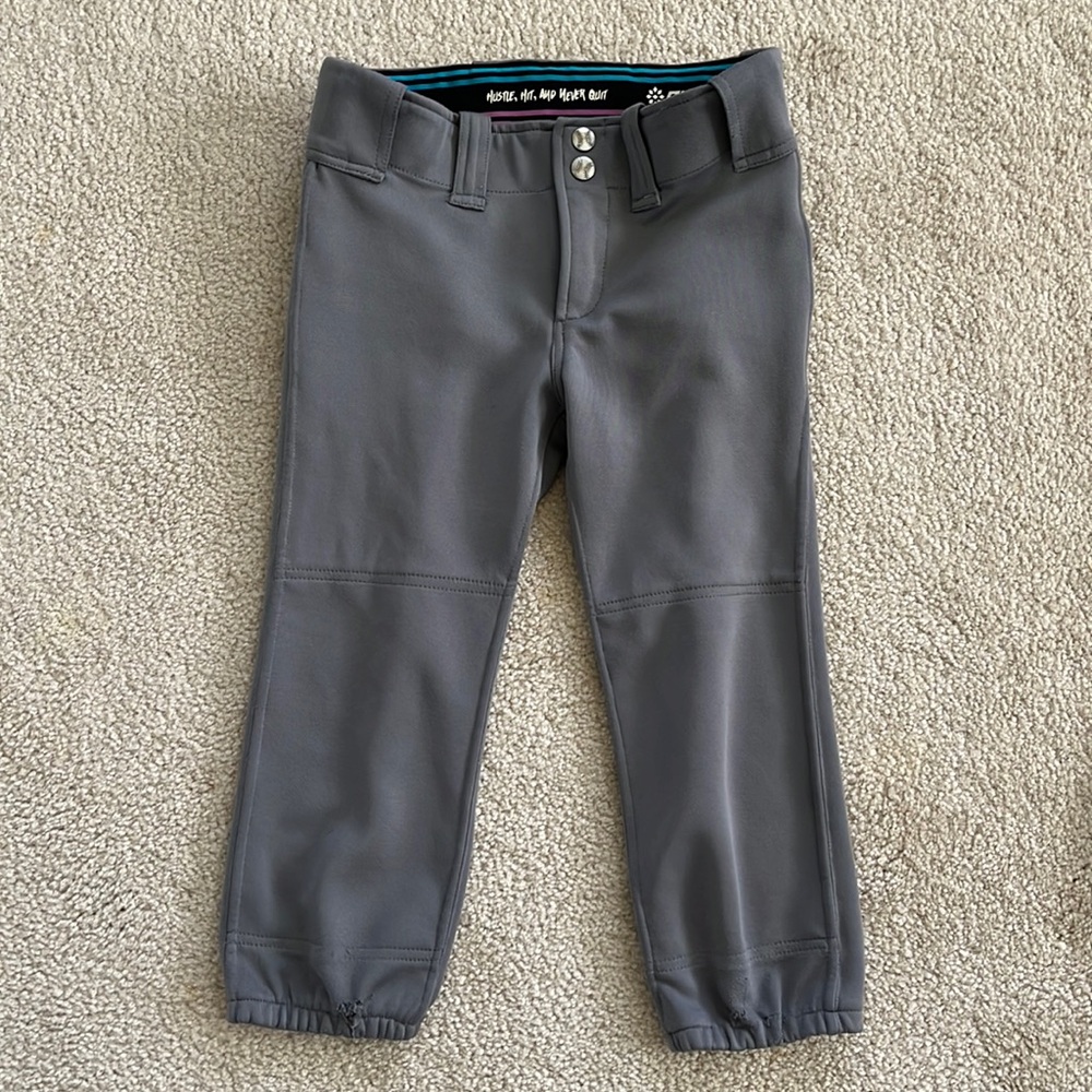Used RIP-IT girls L charcoal gray softball pants.